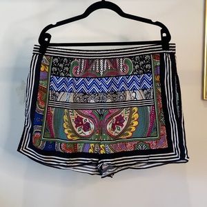 Anthropologie patterned graphic shorts